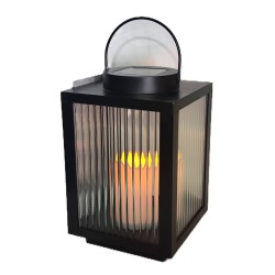 ZNICZ LAMPION SOLARNY CZARNY KARBOWANY / DZIEŃ/NOC...