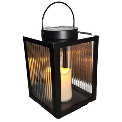 ZNICZ LAMPION SOLARNY CZARNY GŁADKI / DZIEŃ/NOC 13/24/YZE
