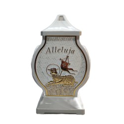 Lampion / Znicz Obelix mały / biały / wielkanoc / 8