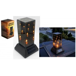 LAMPION SOLARNY / PROSTOKĄT 3D / CZARNA / SL-K2S-B /6