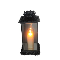 LAMPION ŻYWICA AK FIRANKA-CZARNY / CZARNY-KWIAT LOTOSU /...