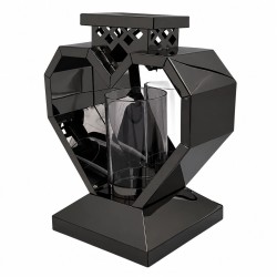 LAMPION-METAL SERCE GRAPHITE ŚREDNIE / RT262024-GRAPHITE