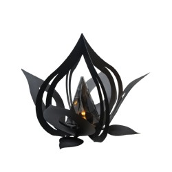 LAMPION KWIAT LOTOSU CZARNY / PIRAMIDA-LED / KOMPLET / 1