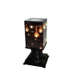 Lampion NKKFV czarny Si 3D solarny / kolumn tworzywo / 6