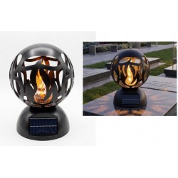 Lampion Solarny Orelis Płomień, Okrągły , plastikowy...