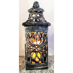 PORCELANA/CERAMIKA/LATARNIA/L-15/6/ BETON / GOLD