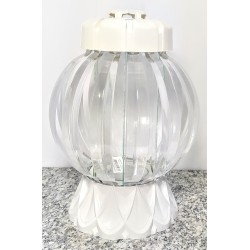LAMPION/GLAMOUR/KULA/DUŻA/CZARNA-BIAŁA/BIAŁA-BIAŁA/3/
