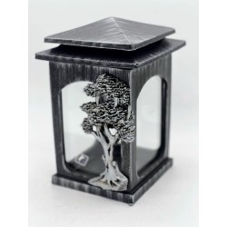 lampion znicz żywica kamień syntetyczny drzewo srebrny